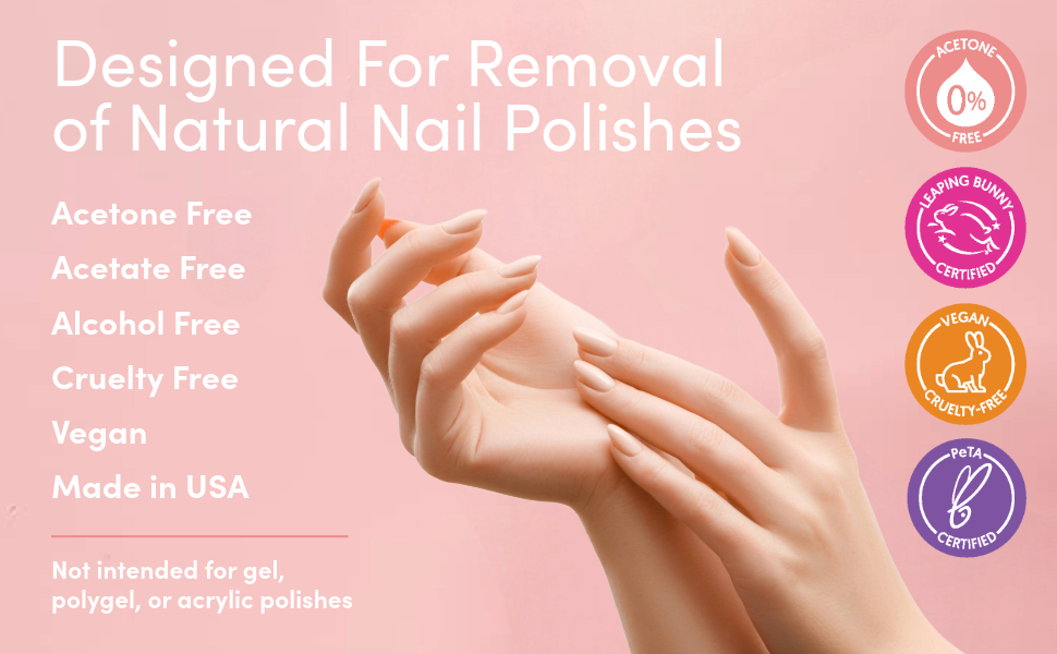 Soy nail polish remover acetone free and enriched with lavender and vitamins A C E