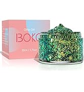 Boko 1.76oz Body Glitter Gel, Green St Patrick's Day Chameleon Emerald Liquid Chunky Glitter Loti...