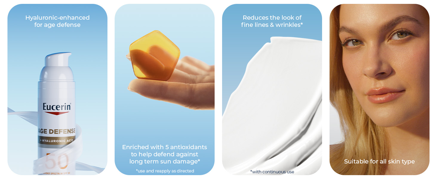 Hyaluronic-enhanced for age defense; Enriched with 5 antioxidants