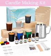 Candle Making Kit for Adult, Homemade DIY Candle Making Supplies Include Soy Wax, Wicks, Glass Ca...