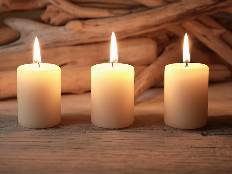 Unscented candle for wedding