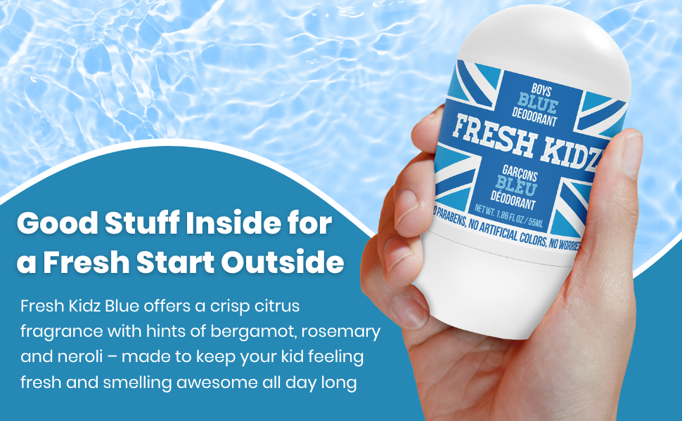 Natural deodorant for children and tweens Fresh deo for kids teens Children sweat for girls boys