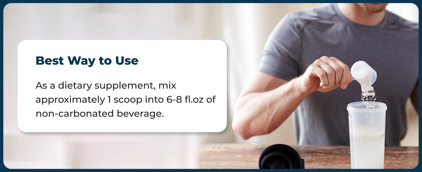ADD 1 SCOOP OF BOVINE COLOSTRUM WITH COLLAGEN DIGESTIVE ENZYME BLEND, EASY TO USE, DISSOLVES EASILY