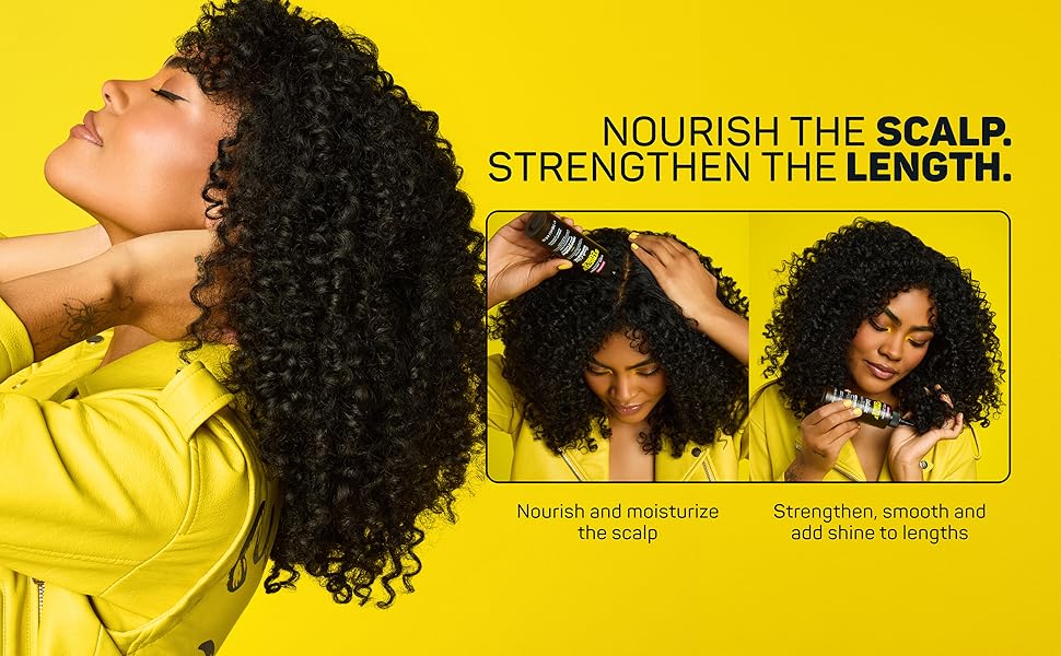 nourish the scalp. strengthen the length.