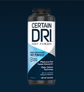 Certain Dri Foot Powder for Men and Women (1pk), Shoe Deodorizer, Maximum Sweat Absorption & Odor...