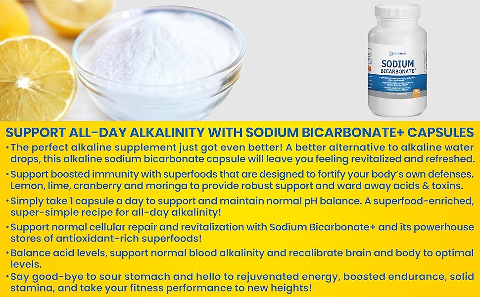 sodium bicarbonate caps, sodium bicarbonate electrolytes, hydration sodium bicarbonate