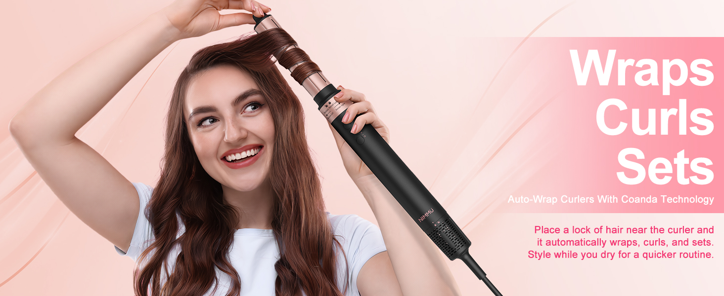 hair straightener and curler 2 in 1 automatic hair curler blow dryer comb attachment