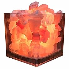 Himalayan Salt Basket Rock Glass Bowl diffuser Seasalt Pink Gift