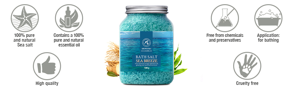Bath Sea Salt Set 2X 46 Oz - Sea Breeze Salt - Natural Bath Sea Salts