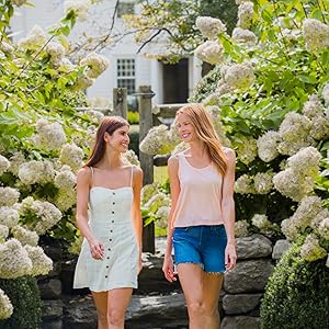 Avalon Organics customers walking in garden