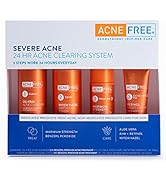 AcneFree Severe Acne 24 Hour Clearing System, 4 Step Routine Kit Designed for Stubborn Acne