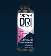 Certain Dri Body Powder for Women, Maximum Sweat Absorption & Moisture Control, 8 Ounces, 1 Pack