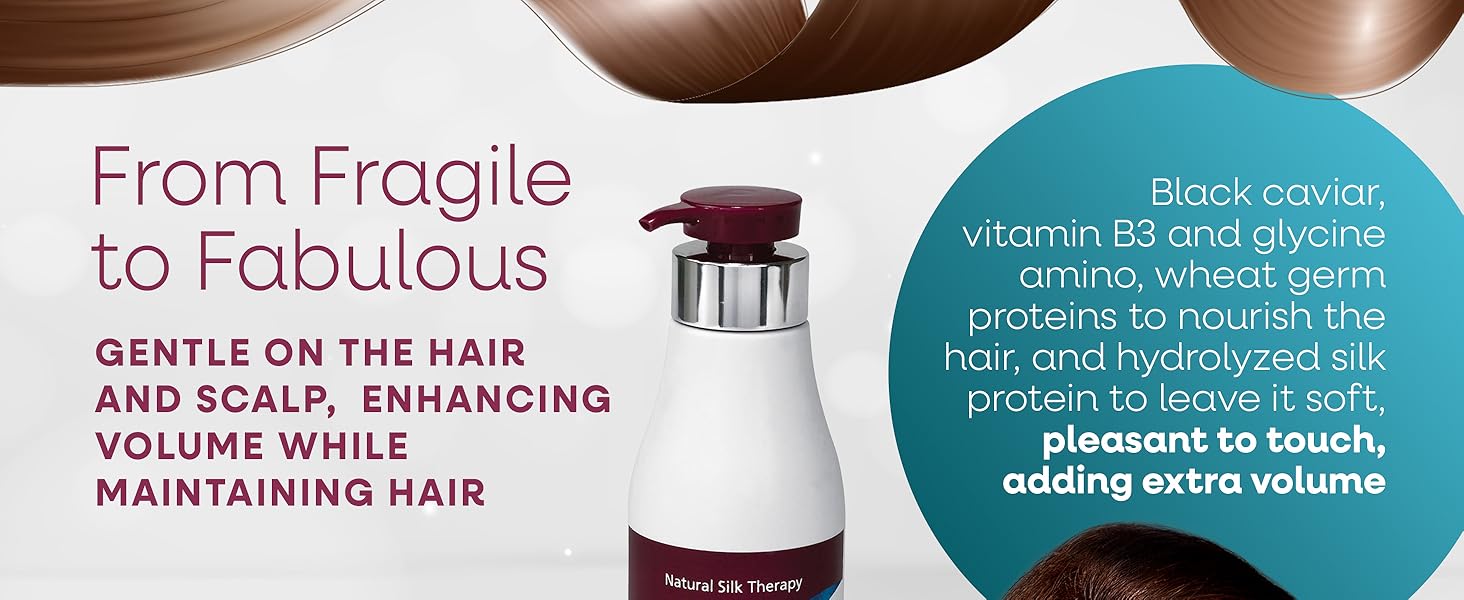 Black Caviar Professional Volumizing Treatment Fine Hair Natural Enhancement Shampoo System