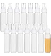 BENECREAT 30Pcs 60ml/2oz Plastic Squeeze Bottle with White Lids, Small Plastic Refillable Easy Sq...