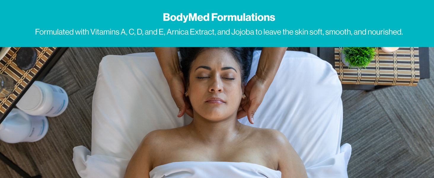 Formulated with Vitamins A, C, D, and E, Arnica Extract, and Jojoba to leave the skin soft, smooth