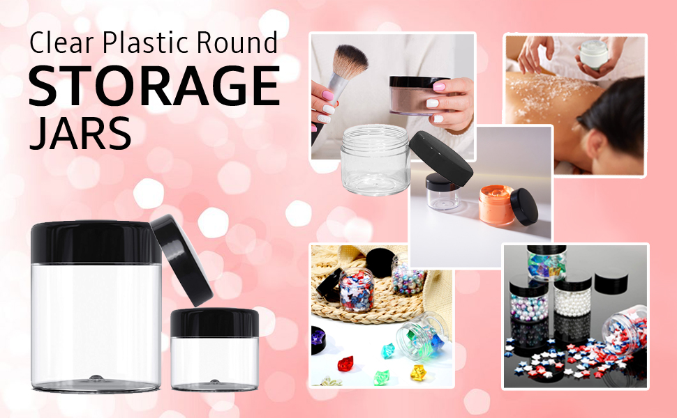 plastic jars with lids