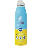 Aloe Up Kids SPF 50 Sunscreen Spray - Gentle Children Sport Sunscreen Protects from UV with Aloe/...