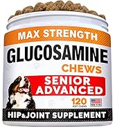 Senior Advanced Glucosamine Chondroitin Joint Supplement for Dogs - Hip & Joint Pain Relief Pills...