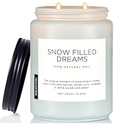 M&SENSE Snow Filled Dreams Jasmine & Pine Large Scented Candles, 2 Wick Jar Candle Scented 19.4oz...