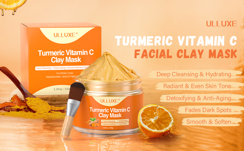 turmeric vitamin c clay mask brightens and moisturizes skin