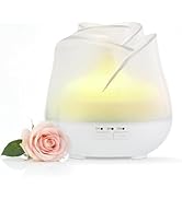 Earnest Living Rose Essential Oil Diffuser 150 ml Mini Ultrasonic Aromatherapy Humidifier for Bed...