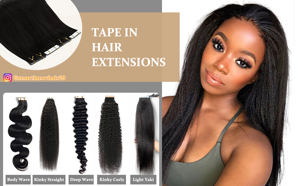 50g tape in hair extensions for black women