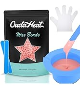 3 lb Hard Wax Beads, All-purpose Wax Beans with Silicone Wax Pot for Sensitive Skin, Brazilian Co...