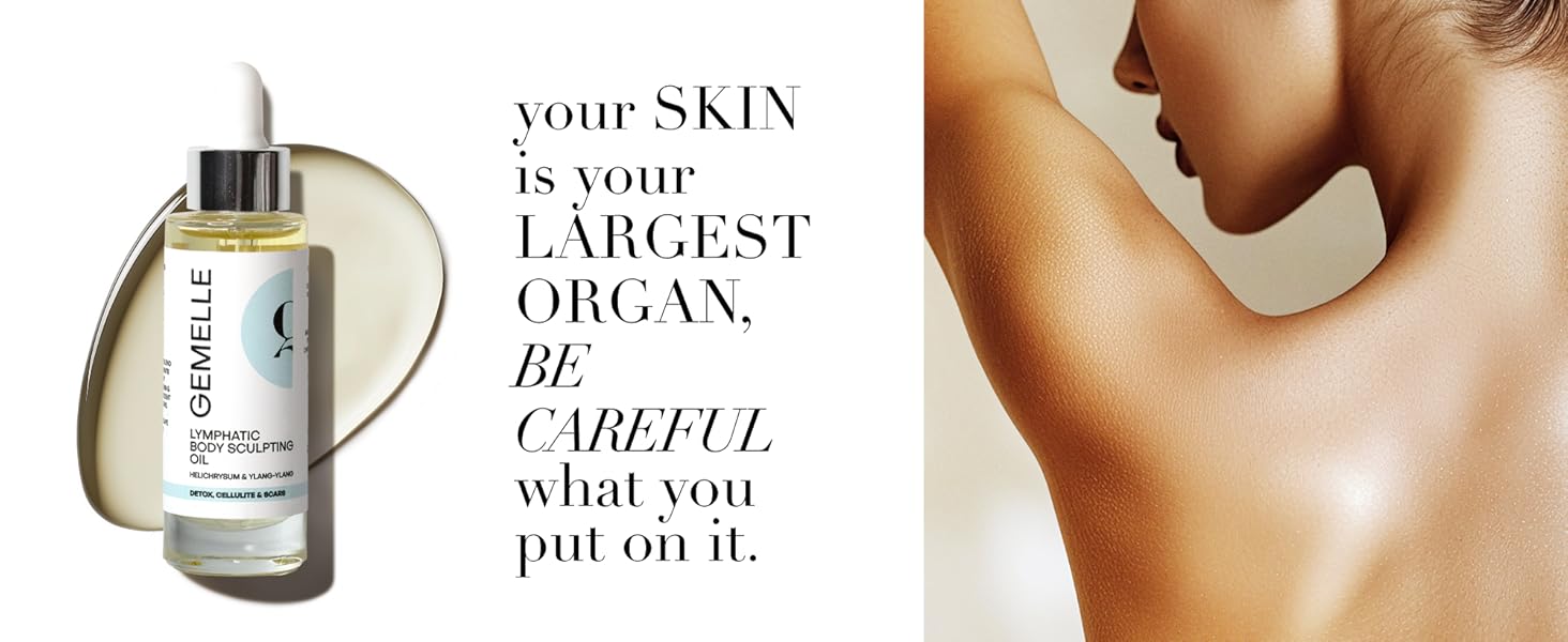 GEMELLE Lymphatic Body Sculpting Massage Oil for cellulite, scars, sculpting and self-care