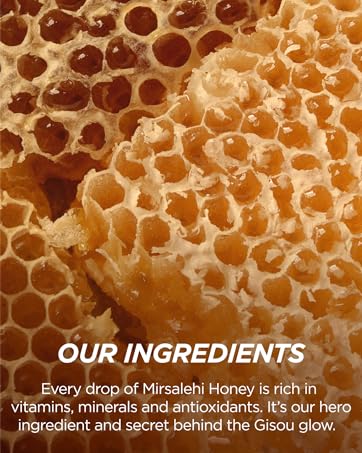 Close-up of honeycomb representing Mirsalehi Honey, Gisou’s key beauty ingredient