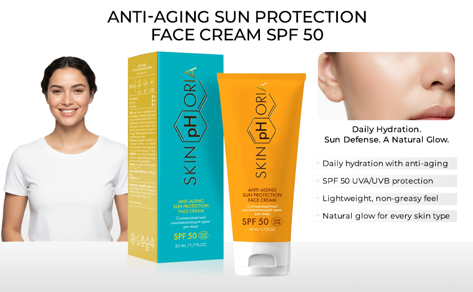 Anti-Aging Sun Protection Cream SPF 50 – Broad Spectrum Daily Face Cream for All Skin Types