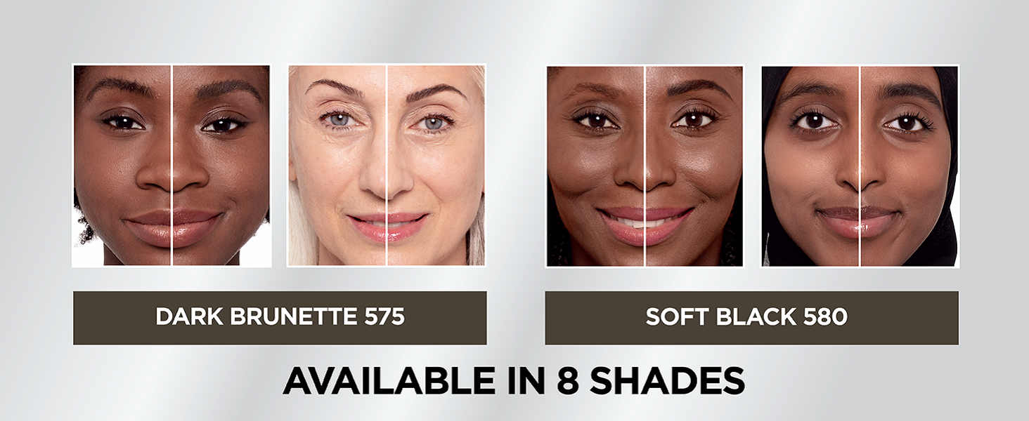 available in 8 shades brown and black