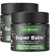DAILY REMEDY Tea Tree Oil Extra Strength Super Balm - Athletes Foot Cream Combats Ringworm, Jock ...