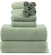 8-Piece Bath Towel Set, 2 Extra Large Bath Towel Sheets, 2 Hand Towels and 4 Washcloths - Highly ...