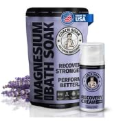 Coach Soak Recovery Bath Soak and Magnesium Lotion with MSM Lavender Bundle