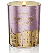 M&SENSE Grape Berry & Orange Scented Candle, Wooden Wick 18oz 100 Hour Long Lasting Burn Large Na...