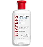 THAYERS Alcohol-Free, Hydrating, Unscented Witch Hazel Facial Toner with Aloe Vera Formula, Vegan...
