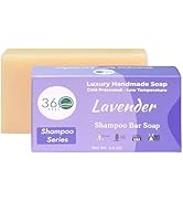 360Feel Lavender Shampoo Bar - Nourishing and Moisturizing Anti-Dandruff Shampoo Bar - Handmade w...