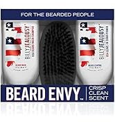 Billy Jealousy Beard Envy Facial Hair Refining Kit - with Beard Wash Beard Control and Boar Brist...