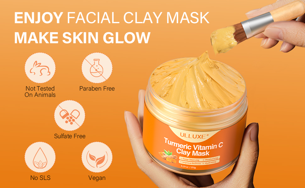 Vegan clay mask for all skin types
