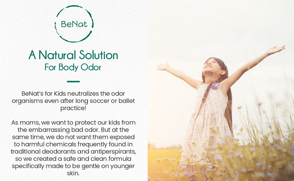 Natural Deodorant for Kids and Teens | Aluminum Free, Paraben Free, Hypoallergenic