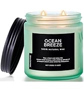 M&SENSE Candle Ocean Breeze Scented, 11.6oz 70 Hour Long Lasting Candles, 2 Wick Pineapple & Mang...