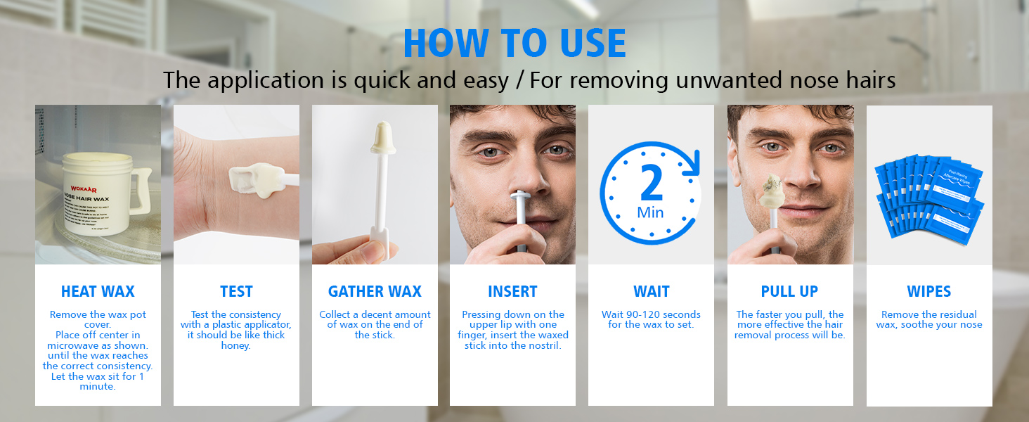 nose hair waxing kit for women ear hair removal wax kit for men
