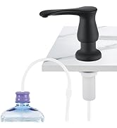 GAGALIFE Kitchen Sink Soap Dispenser Matte Black, Under Sink Soap Dispenser with 40