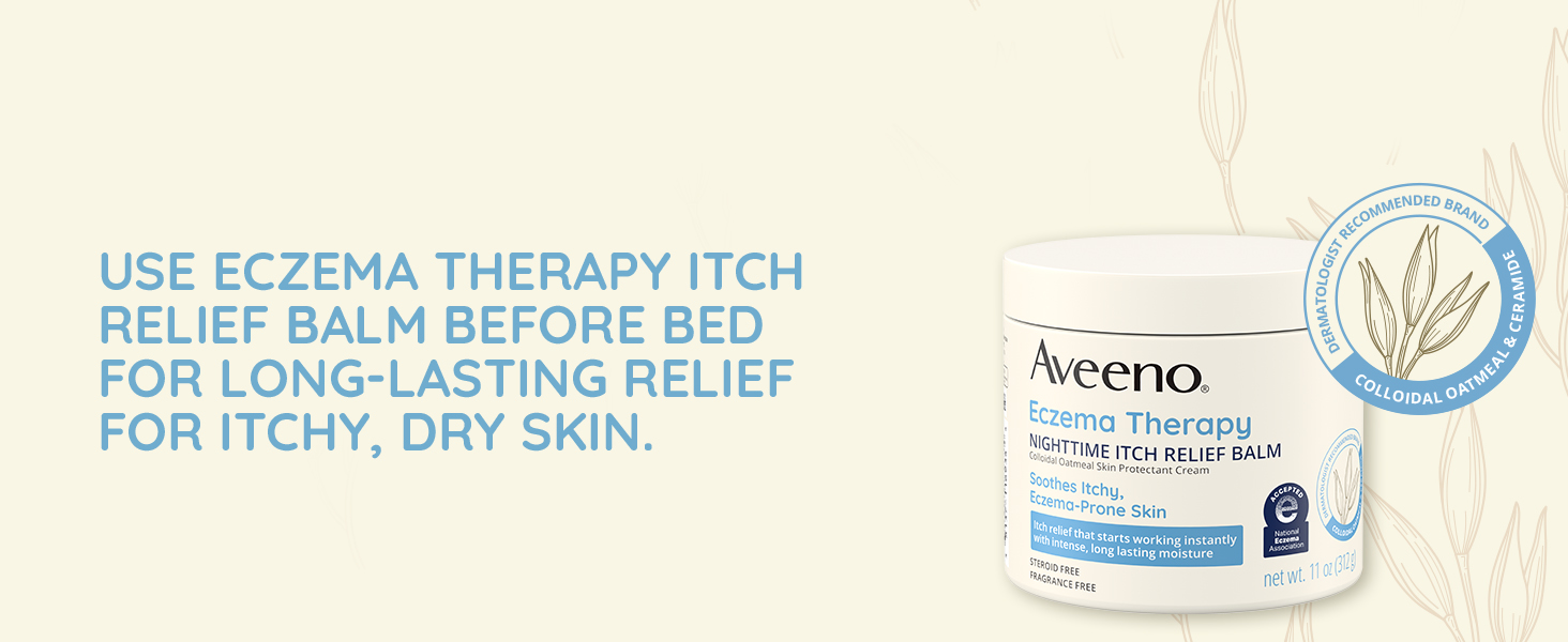 Eczema Therapy itch relief balm thick lotion cream nighttime routine itchy dry skin relief moisture
