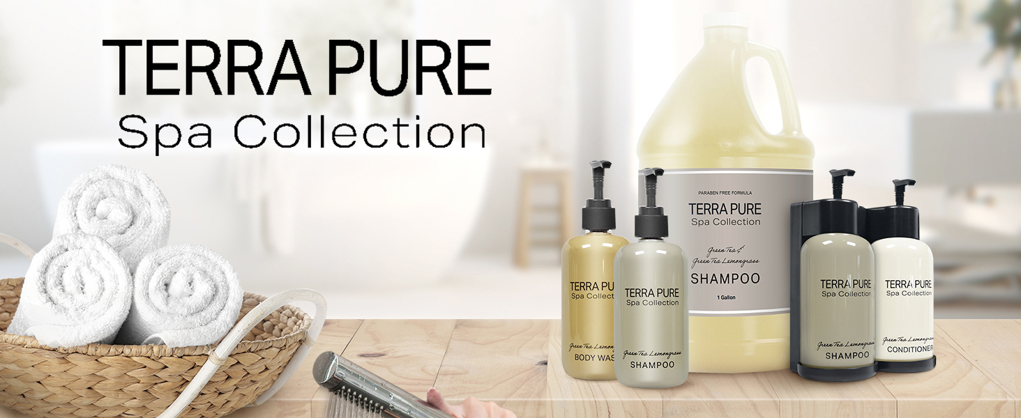 Terra Pure Spa Collection Hospitality Set Shampoo Body Wash Conditioner