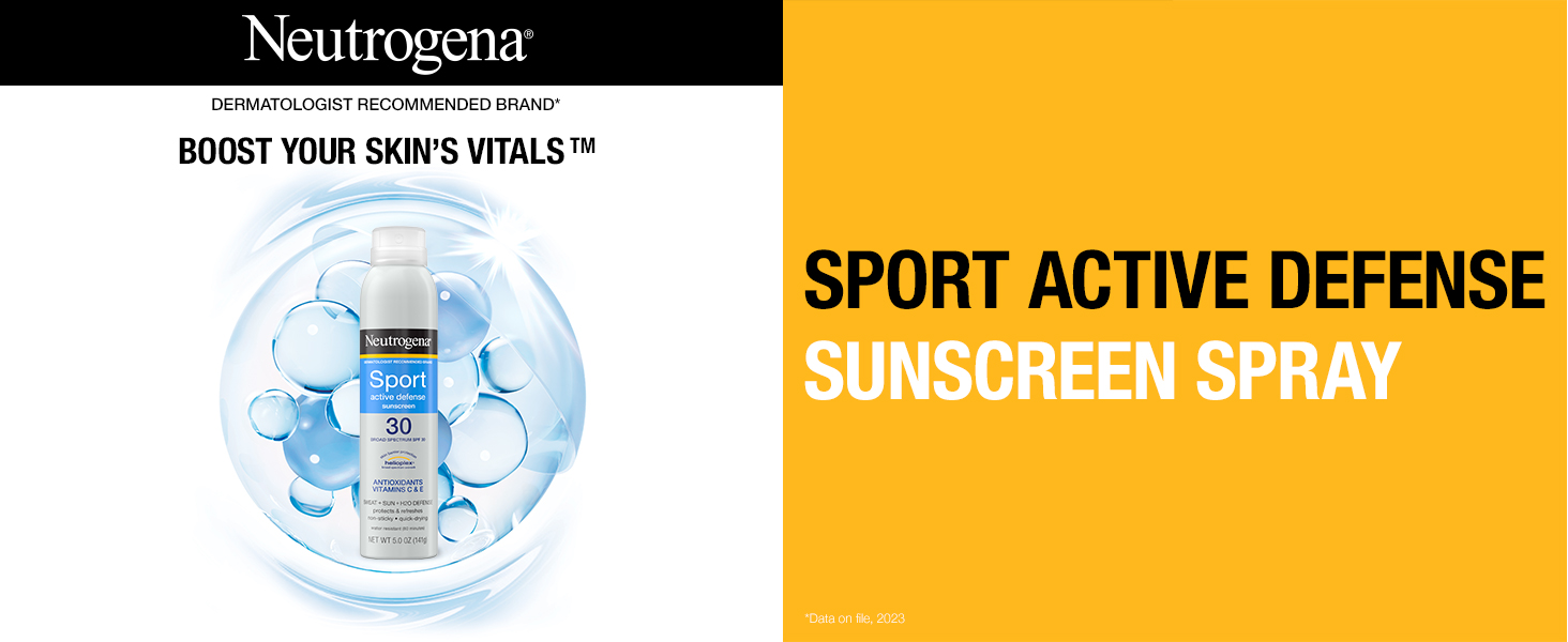 neutrogena dermatologist recommended brand sport active defense sunscreen spray