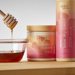 hydration custard and blow dry cream honey