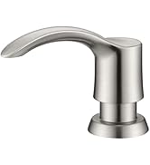 GAGALIFE Kitchen Sink Soap Dispenser with Large Bottle (Brushed Nickel), Built in Sink Soap Dispe...
