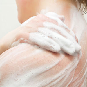 Whish Bath & Body Gel moisturizes sensitive skin with organic aloe, raspberry, and shea butter
