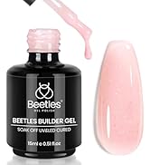 Beetles Builder Gel, Building Nail Gel 7-in-One Nude Pink Glitter Builder Strengthener Gel, Pale ...